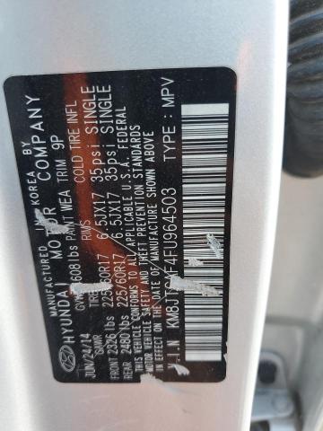 KM8JTCAF4FU964503 - 2015 HYUNDAI TUCSON GLS Silber Foto 12