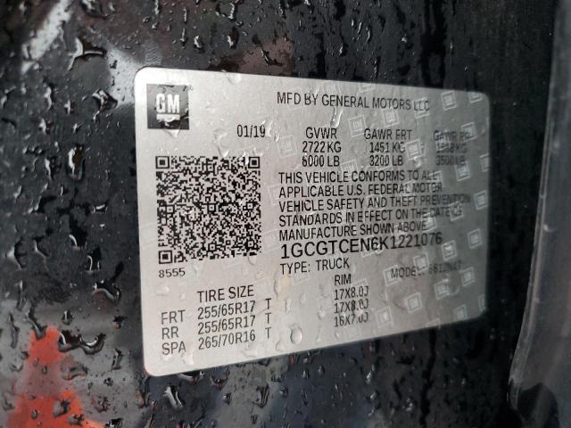 1GCGTCEN6K1221076 - 2019 CHEVROLET COLORADO LT BLACK photo 13