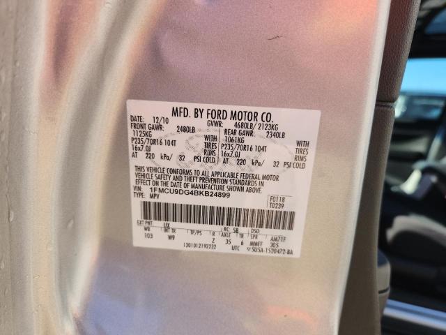 1FMCU9DG4BKB24899 - 2011 FORD ESCAPE XLT Күміс фото 13