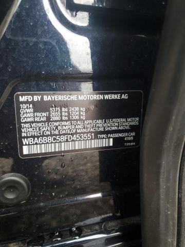 WBA6B8C58FD453551 - 2015 BMW 640 XI GRAN COUPE BLUE photo 12