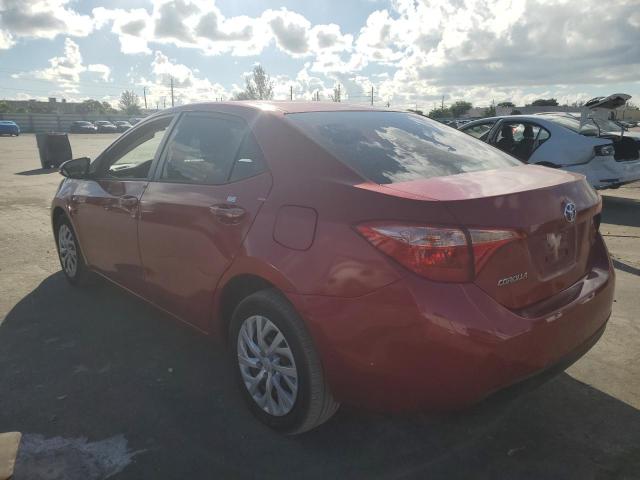 5YFBURHE2HP712982 - 2017 TOYOTA COROLLA L RED photo 2