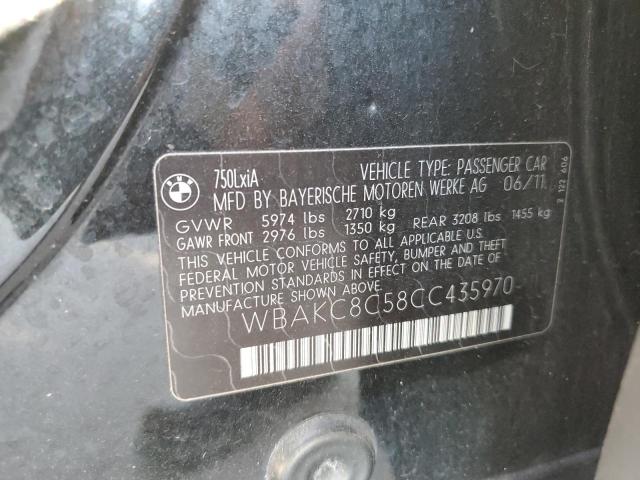 WBAKC8C58CC435970 - 2012 BMW 750 LXI BLACK photo 12