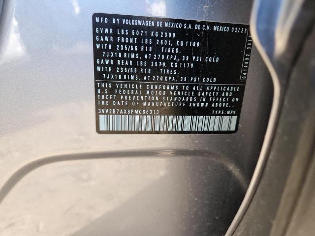 3VV2B7AX8PM066313 - 2023 VOLKSWAGEN TIGUAN SE فضي صورة 12