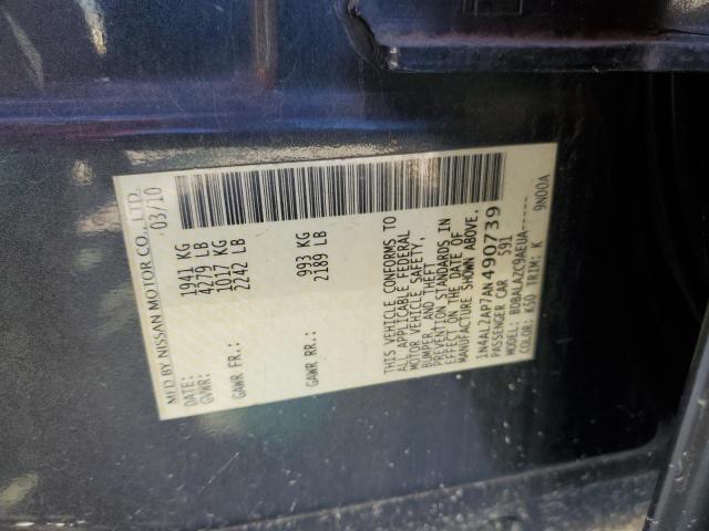 1N4AL2AP7AN490739 - 2010 NISSAN ALTIMA BASE Сұр фото 13