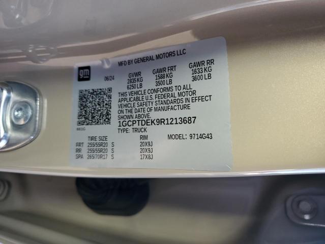 1GCPTDEK9R1213687 - 2024 CHEVROLET COLORADO Z71 BEIGE photo 12