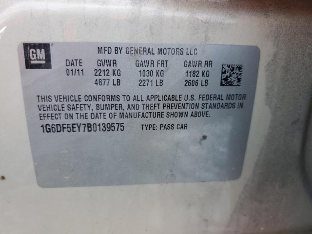 1G6DF5EY7B0139575 - 2011 CADILLAC CTS LUXURY COLLECTION 奶油色 照片 12