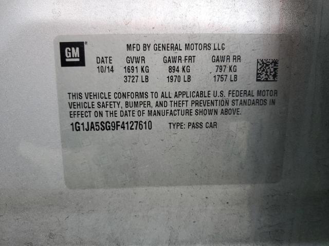 1G1JA5SG9F4127610 - 2015 CHEVROLET SONIC LS SILVER photo 13