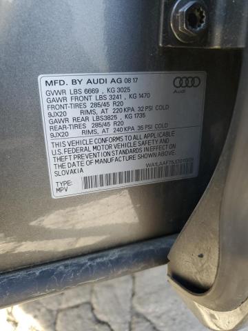 WA1LAAF75JD011309 - 2018 AUDI Q7 PREMIUM PLUS Сірий фото 14
