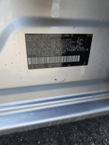 2T3ZF4DV9AW045860 - 2010 TOYOTA RAV4 SILVER photo 12