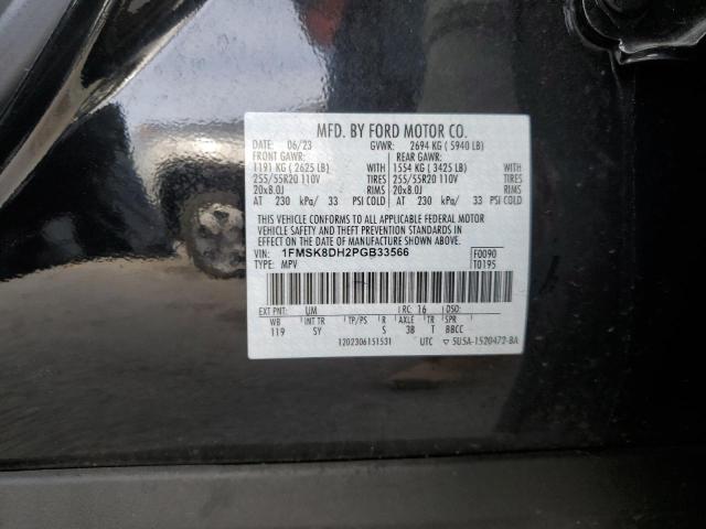 1FMSK8DH2PGB33566 - 2023 FORD EXPLORER XLT BLACK photo 13