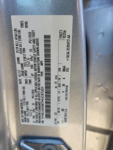 1FMCU0G97HUC81221 - 2017 FORD ESCAPE SE 银色 照片 13