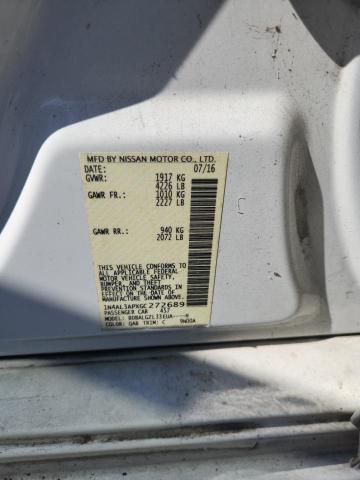 1N4AL3APXGC272689 - 2016 NISSAN ALTIMA 2.5 白色 照片 12