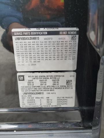 LRBFXBSA3LD048613 - 2020 BUICK ENVISION PREFERRED BLACK photo 13