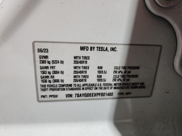 7SAYGDEEXPF801480 - 2023 TESLA MODEL Y Ağ foto 13