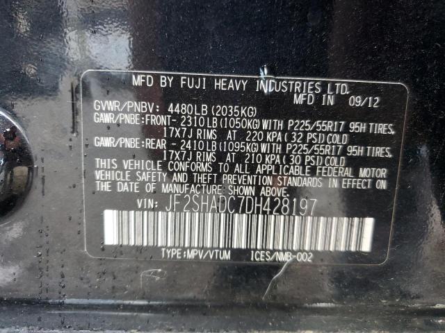 JF2SHADC7DH428197 - 2013 SUBARU FORESTER 2.5X PREMIUM Schwarz Foto 13