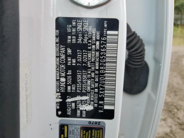 5XYZUDLB8JG536576 - 2018 HYUNDAI SANTA FE S WHITE photo 13