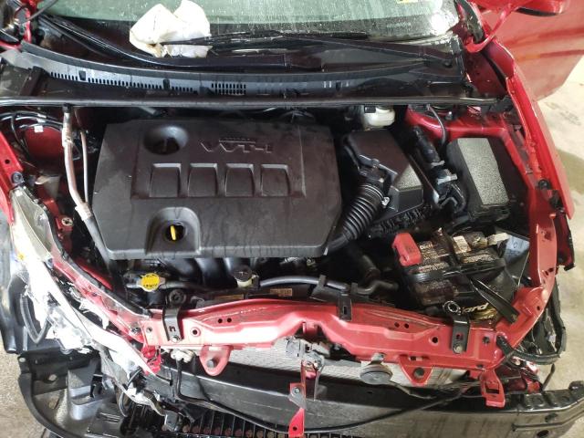 2T1BURHE8FC400503 - 2015 TOYOTA COROLLA L BURGUNDY photo 11