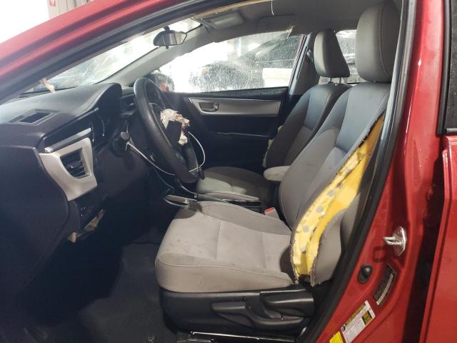 2T1BURHE8FC400503 - 2015 TOYOTA COROLLA L BURGUNDY photo 7