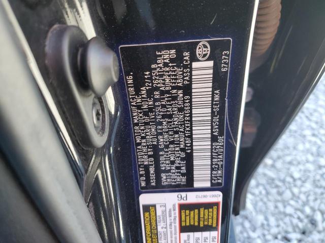 4T4BF1FKXFR466849 - 2015 TOYOTA CAMRY LE 黑色 照片 13