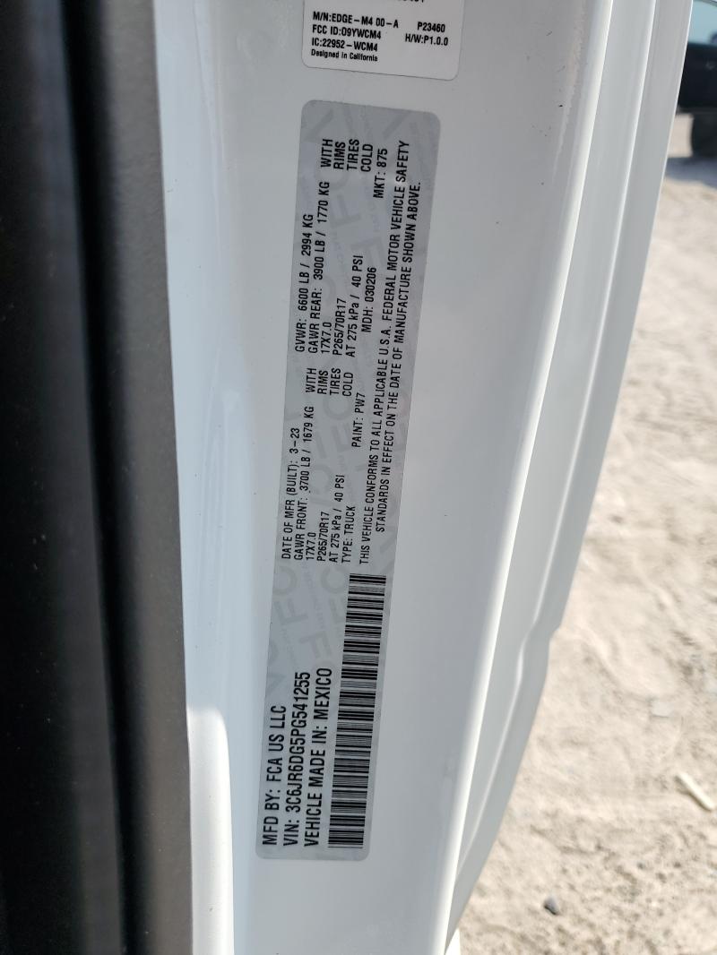 3C6JR6DG5PG541255 - 2023 RAM 1500 CLASS TRADESMAN Белый фото 12