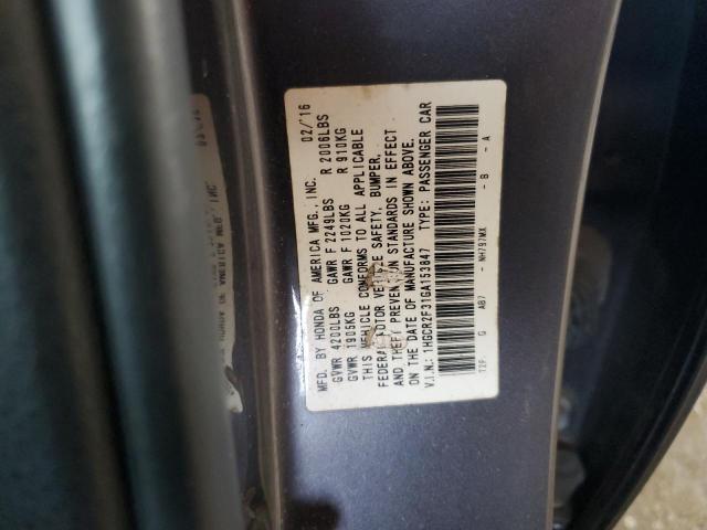 1HGCR2F31GA153847 - 2016 HONDA ACCORD LX Մոխրագույն լուսանկար 13