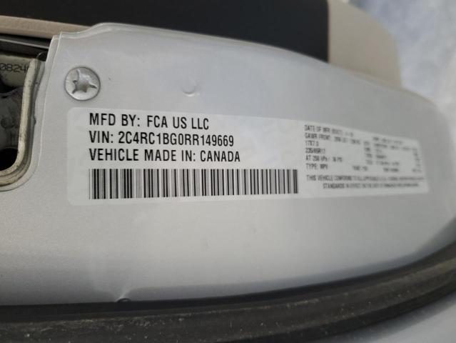 2C4RC1BG0RR149669 - 2024 CHRYSLER PACIFICA TOURING L Серебристый фото 14