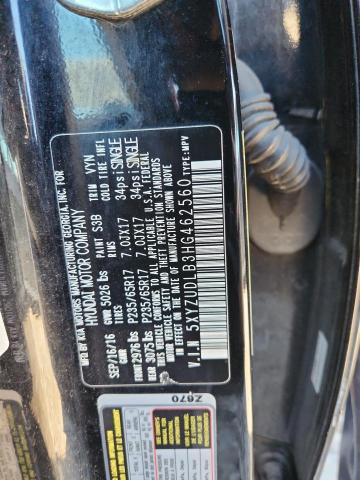 5XYZUDLB3HG462560 - 2017 HYUNDAI SANTA FE S შავი ფოტო 12