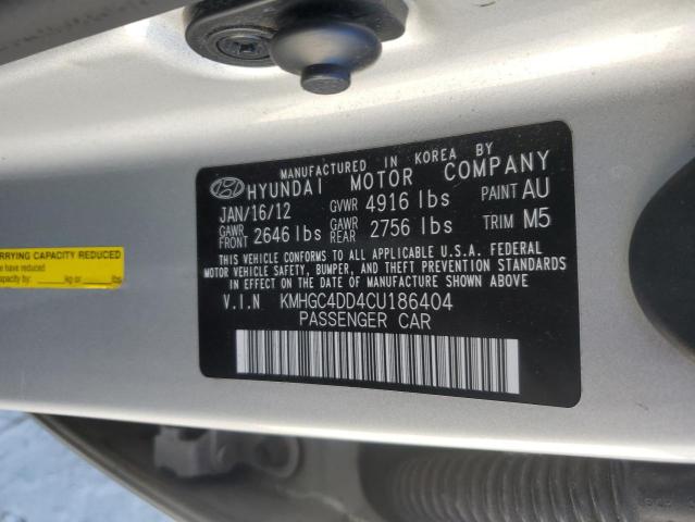 KMHGC4DD4CU186404 - 2012 HYUNDAI GENESIS 3.8L SILVER photo 13
