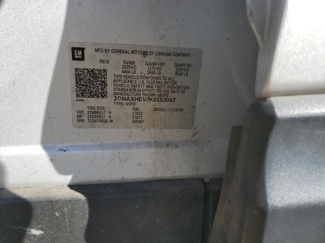 2GNAXHEV7K6153043 - 2019 CHEVROLET EQUINOX LS Gümüş fotoğraf 13