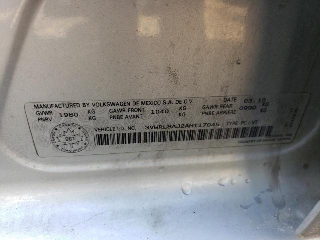 3VWRL8AJ2AM117045 - 2010 VOLKSWAGEN JETTA TDI Gümüş foto 12