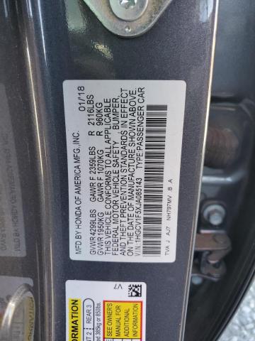 1HGCV1F5XJA085143 - 2018 HONDA ACCORD EXL Grafit fotoğraf 12