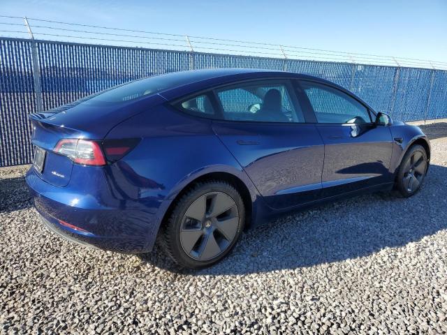 5YJ3E1EBXNF324208 - 2022 TESLA MODEL 3 BLUE photo 3