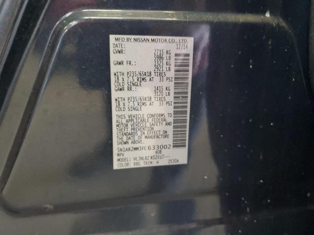 5N1AR2MM3FC633002 - 2015 NISSAN PATHFINDER S ლურჯი ფოტო 13