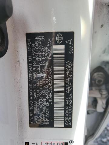 JTDBR32E452067690 - 2005 TOYOTA COROLLA CE WHITE photo 12