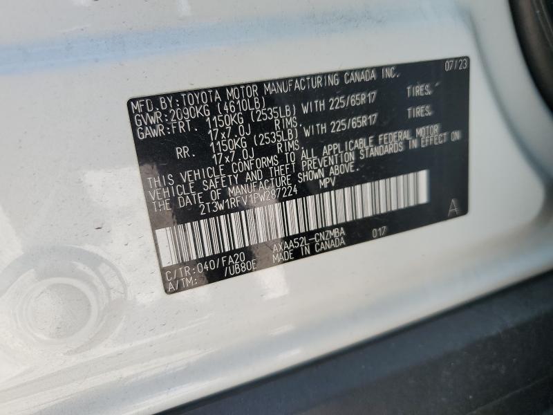 2T3W1RFV1PW287224 - 2023 TOYOTA RAV4 XLE 白色 照片 14