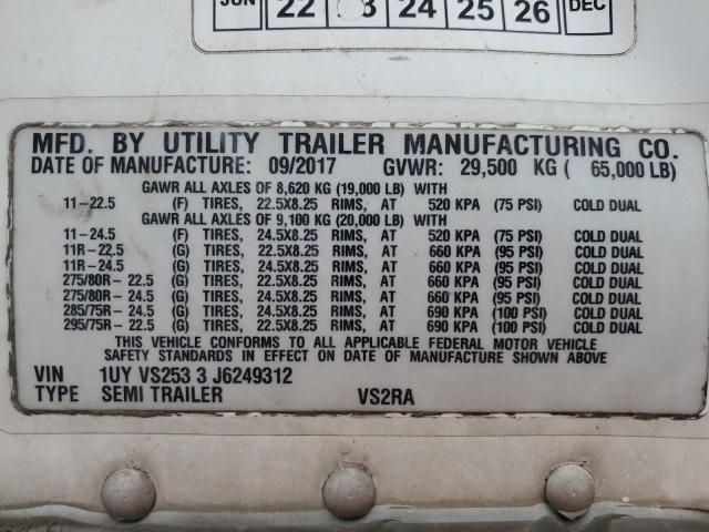 1UYVS2533J6249312 - 2018 UTILITY VS2RA أبيض صورة 10
