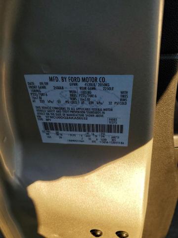 1FMCU0DG2AKA56032 - 2010 FORD ESCAPE XLT 棕色 照片 13