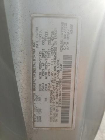 5TESN92N4YZ696963 - 2000 TOYOTA TACOMA XTRACAB PRERUNNER فضي صورة 12