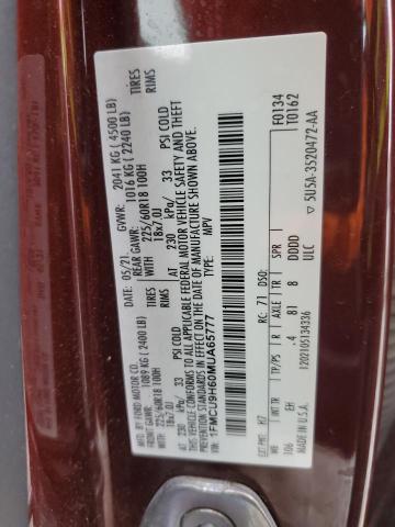 1FMCU9H60MUA65777 - 2021 FORD ESCAPE SEL ბურგუნდია ფოტო 13