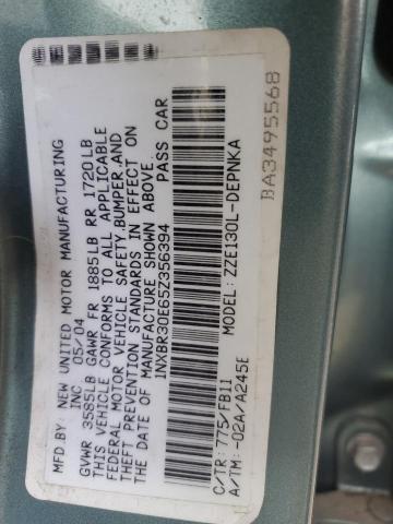 1NXBR30E65Z356394 - 2005 TOYOTA COROLLA CE GREEN photo 12