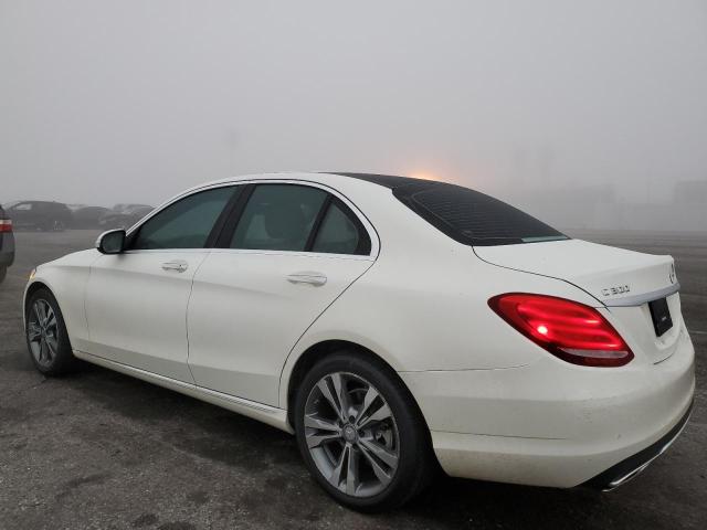 55SWF4KB2FU013713 - 2015 MERCEDES-BENZ C 300 4MATIC WHITE photo 2