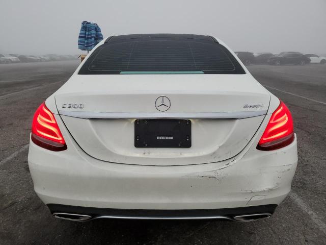 55SWF4KB2FU013713 - 2015 MERCEDES-BENZ C 300 4MATIC WHITE photo 6