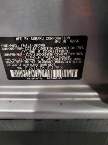 JF2GTAEC6LH247996 - 2020 SUBARU CROSSTREK PREMIUM SILVER photo 13