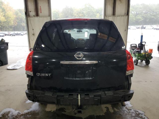 5N1BV28U28N112984 - 2008 NISSAN QUEST S BLACK photo 6