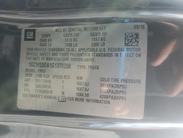 1GCHSBEA1G1378293 - 2016 CHEVROLET COLORADO 石墨色 照片 12