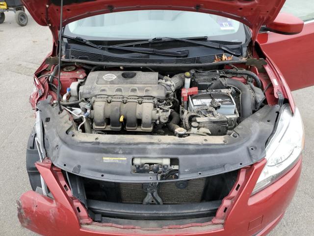 3N1AB7AP7DL650328 - 2013 NISSAN SENTRA S RED photo 11