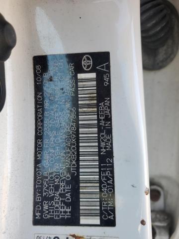 JTDKB20UX97847856 - 2009 TOYOTA PRIUS 白色 照片 12