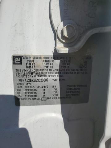 3GNAL2EK3ES623802 - 2014 CHEVROLET CAPTIVA LS Սպիտակ լուսանկար 13