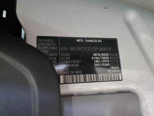 WD3PE7CD1GP180012 - 2016 MERCEDES-BENZ SPRINTER 2500 Սպիտակ լուսանկար 13