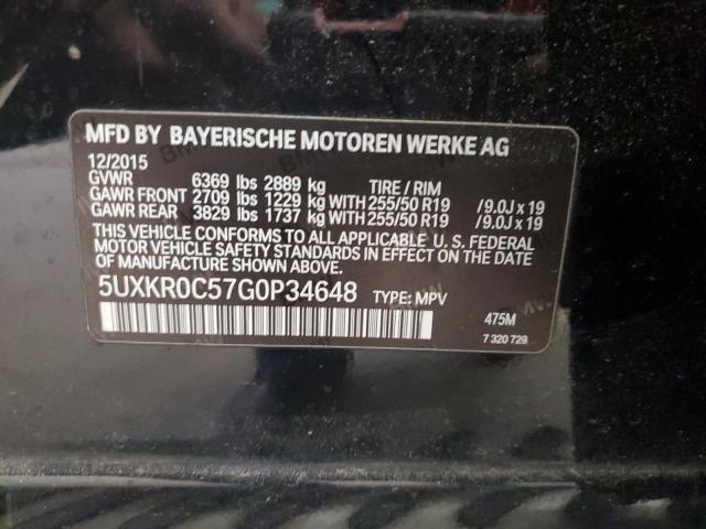 5UXKR0C57G0P34648 - 2016 BMW X5 XDRIVE35I BLACK photo 13